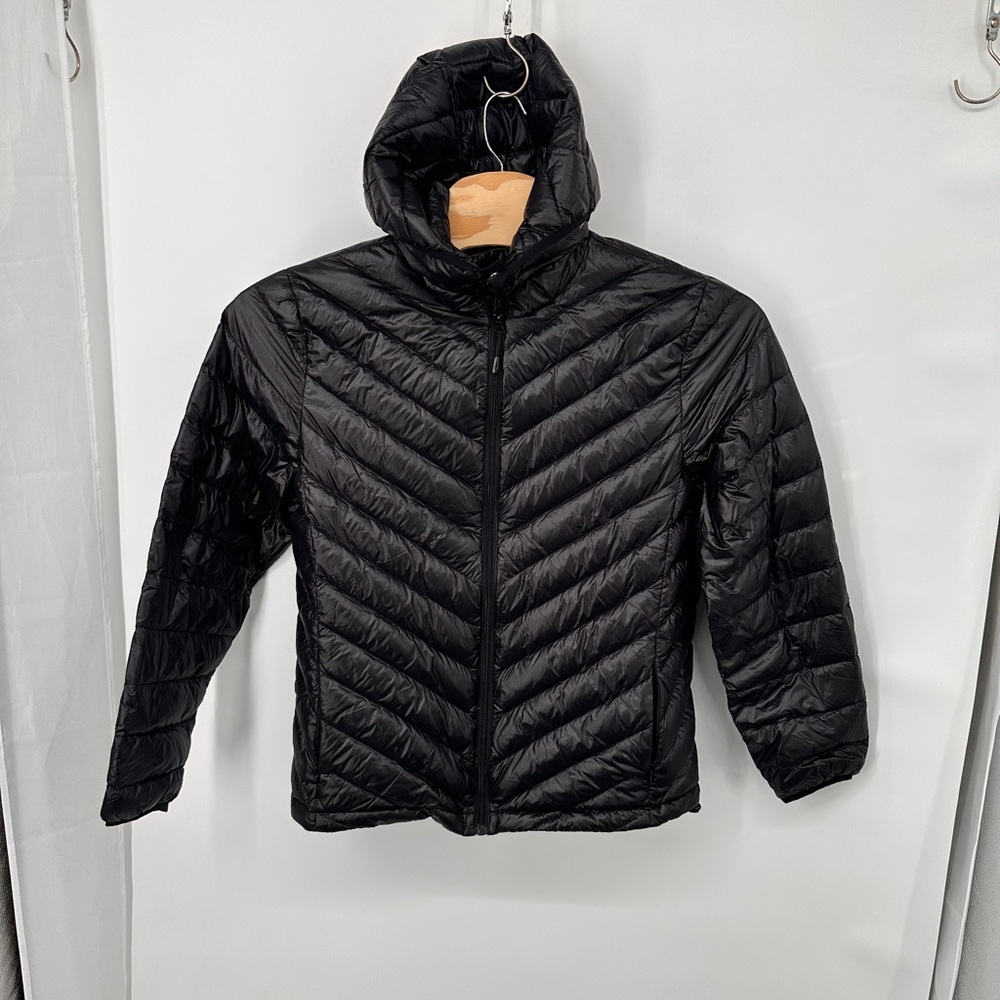 Sefforano  Goose Down Puffer Hoody/Hoodie Black Men's Size Large